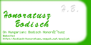 honoratusz bodisch business card